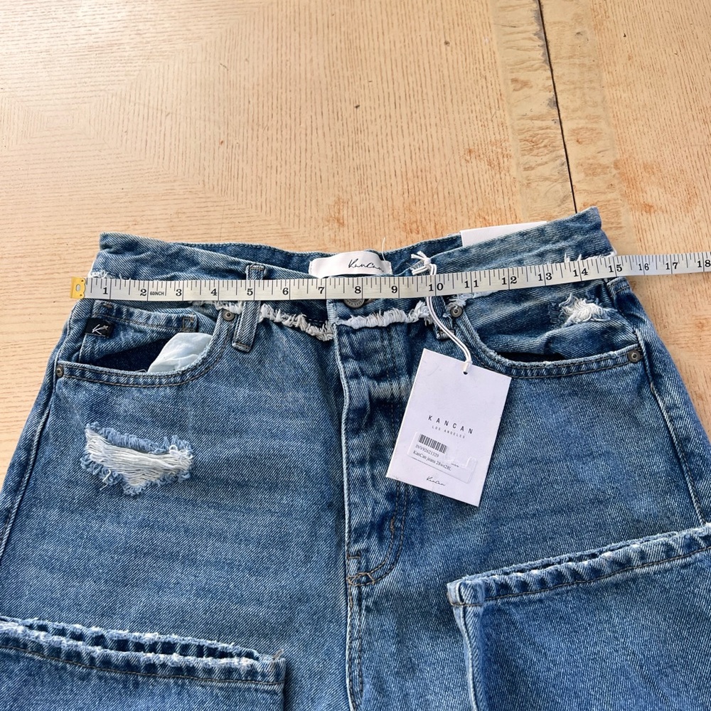KAN CAN High Rise Destroyed 90s Boyfriend Jean size 28 NWOT - Picture 9 of 11
